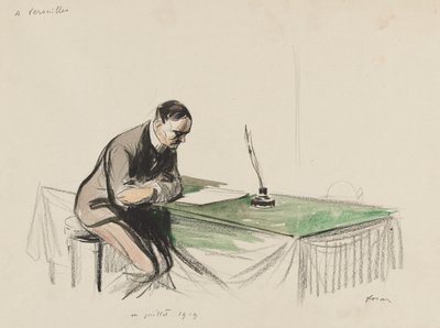 1919年7月，于1919年在凡尔赛宫。 作者 让·路易·佛兰