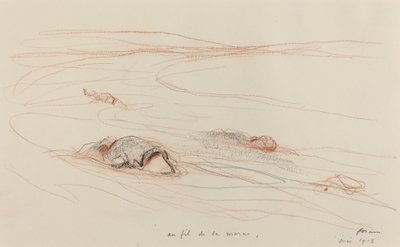 沿着马恩河，1918年。 作者 让·路易·佛兰