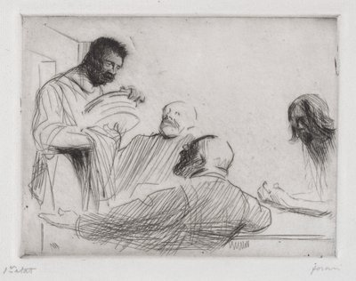 在以马忤斯用餐之前 作者 Jean-Louis Forain