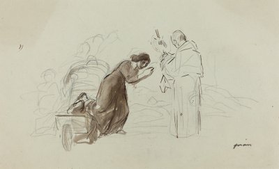 卢尔德的祝祷，约1912年。 作者 让·路易·佛兰