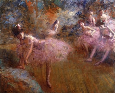 粉红色的舞者； 1905年，玫瑰舞者 作者 让·路易·佛兰