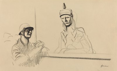 法国士兵向日耳曼尼亚讲话，约1914-1919年。 作者 让·路易·佛兰
