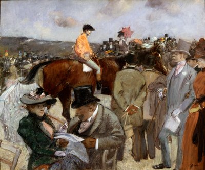 赛马，1888年。 作者 让·路易·佛兰