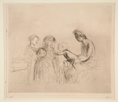 麦当娜和孩子们 作者 Jean-Louis Forain