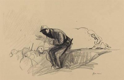 战壕里的新闻，约1914-1919年。 作者 让·路易·佛兰