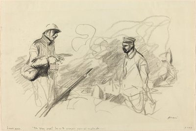 普伊鲁承认德国士兵，可能是1918年。 作者 让·路易·佛兰