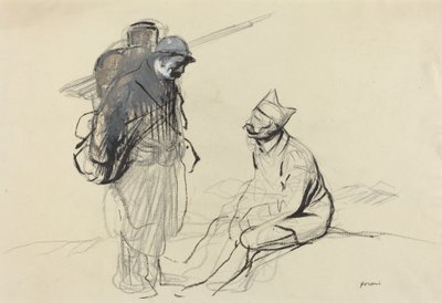 波鲁和汤米的对话，约1914-1919年。 作者 让·路易·佛兰