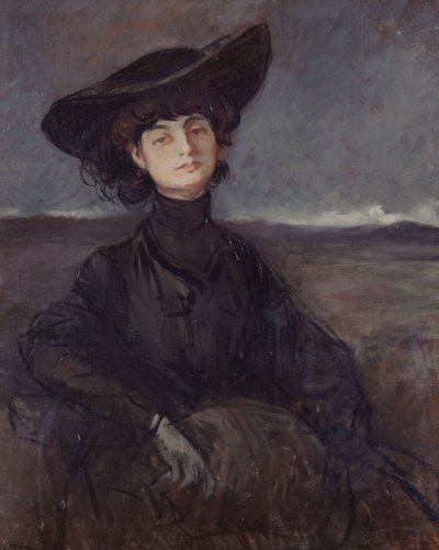 安娜-伊丽莎白的肖像，马蒂厄-德-诺伊尔伯爵夫人1876-1933，约1905年。 作者 让·路易·佛兰