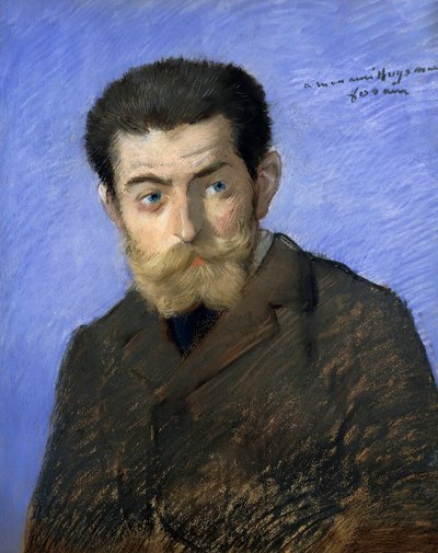 Joris Karl Huysmans的肖像，Charles-Marie-Georges Huysmans的笔名（巴黎 作者 让·路易·佛兰