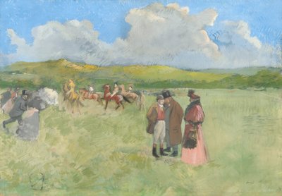 赛马场，约1891年。 作者 让·路易·佛兰