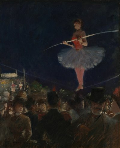 紧身绳索行者，约1885年。 作者 让·路易·佛兰