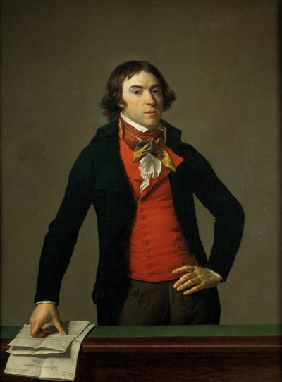 法国革命政治家、英国间谍贝特朗-巴雷尔-德-维奥扎克（1755-1841 年）肖像 作者 让·路易·兰努维尔