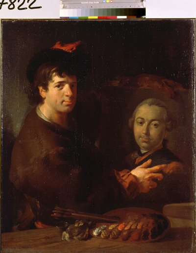 自画像。 让·路易·德·维利（Jean Louis de Velly，1730-1809 年）的绘画。 布面油画，96 x 80 厘米。18 世纪的法国艺术。 艾尔米塔什博物馆，圣彼得堡。 作者 让-路易·德·维利