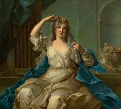 1759年作为维斯塔尔维尔京夫人的肖像 作者 Jean Marc Nattier