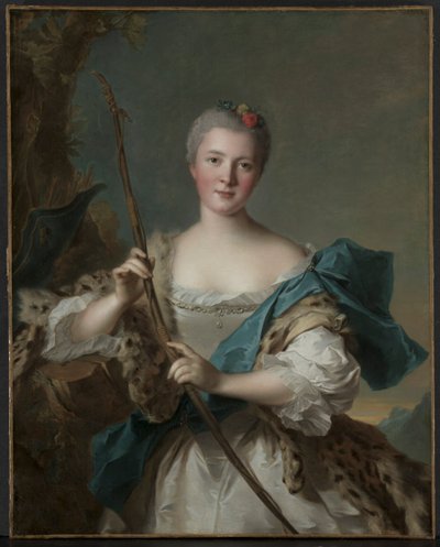 1752年，戴安娜（Diana）作为女人的画像。 作者 Jean Marc Nattier