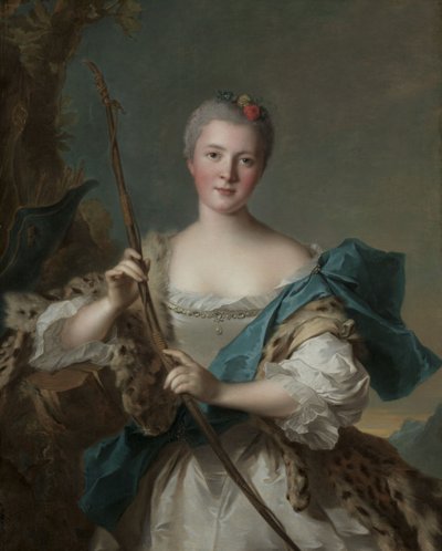 1752年戴安娜王妃肖像 作者 Jean Marc Nattier