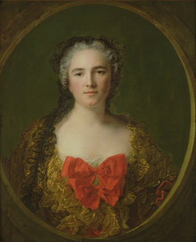 人物被认为是La Chastre的Louise-Elisabeth，Marquise de Dreux-Breze，1749 作者 Jean Marc Nattier
