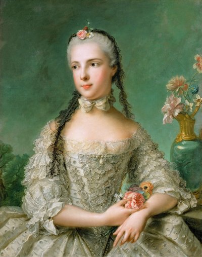 洛可可 : 帕尔马公主伊莎贝拉 (1741-1763) 的肖像，奥地利女大公帕纳蒂尔，让-马克 (1685-1766) 作者 Jean Marc Nattier