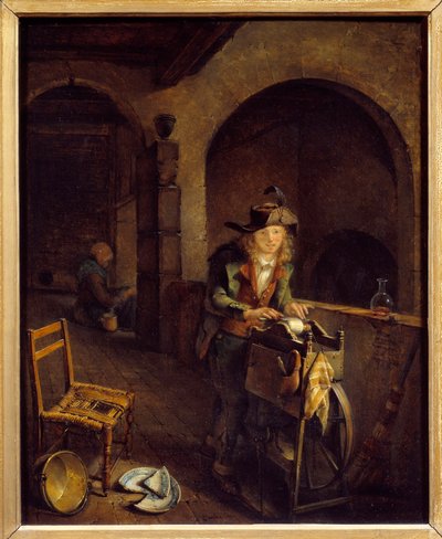 小磨床 让·米歇尔·格罗邦 (Jean Michel Grobon, 1770-1853) 绘画 1794 年 里昂美术博物馆 作者 让·米歇尔·格罗本