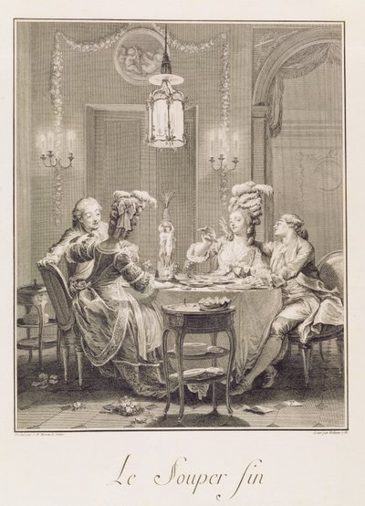 The Fine Supper，1781，由IS Helman（1743-1809）雕刻 作者 让-米歇尔小莫罗