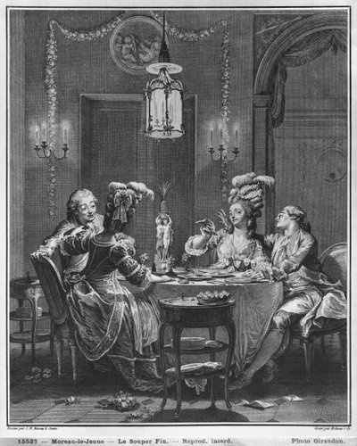 The Gourmet Supper，由Isidore Stanislas Helman（1743-1809）1781年雕刻 作者 让-米歇尔小莫罗