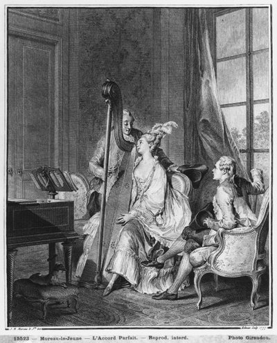 完美的和弦，由Isidore Stanislas Helman（1749-1809）1777年雕刻而成 作者 让-米歇尔小莫罗