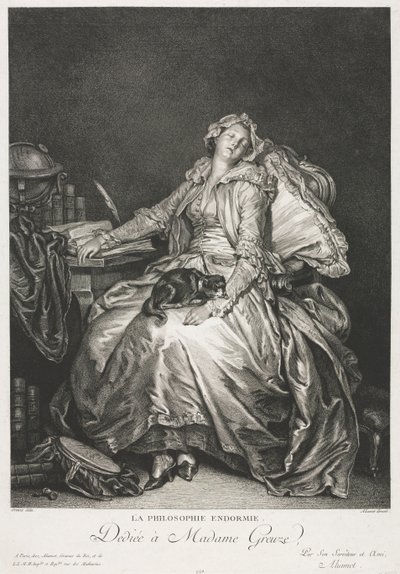 格鲁兹夫人睡着了，1776年。 作者 让-米歇尔小莫罗