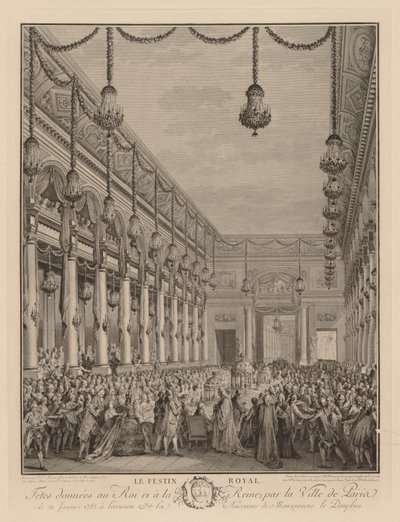 1782 年 1 月 21 日维尔饭店的皇家盛宴 作者 让-米歇尔小莫罗