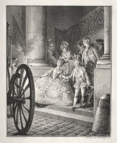 布列塔尼街区：《小教父母》，1777年。 作者 让-米歇尔小莫罗