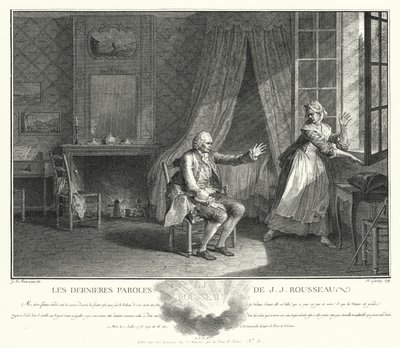让-雅克·卢梭的遗言（版画） 作者 Jean Michel the Younger Moreau
