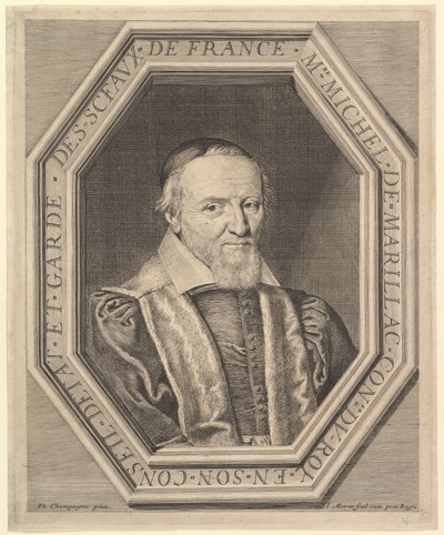 米歇尔·德·马里拉克（Michel de Marillac），国务委员兼海豹保卫者，十七世纪。 作者 让·莫林
