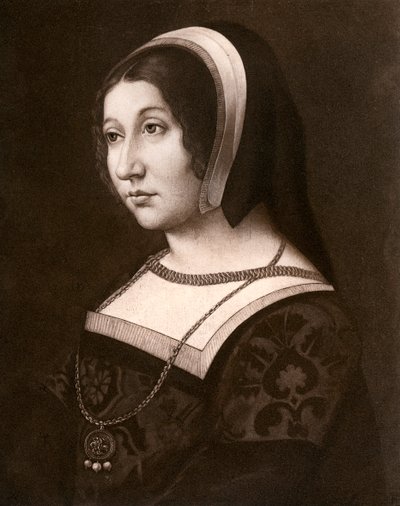 未知的女人，前身为玛格丽特·都铎（Margaret Tudor），c1520，1902年。 作者 让·佩雷亚尔