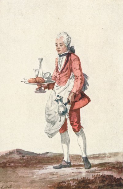 La Bouquetiere Garcon Cafetiere，约18世纪，1903年 作者 让·皮埃尔·霍尔