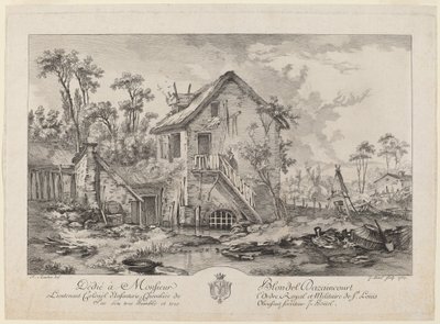 农家院 作者 Jean Pierre Louis Laurent Hoüel 在 François Boucher 之后