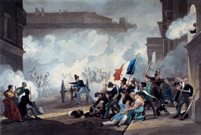 1830 年的革命：7 月 28 日攻占皇宫时，一名理工学院的学生缴获了一门大炮 作者 Jean Pierre Marie Jazet