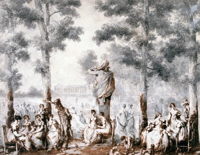 杜伊勒里宫的露台，1807年 作者 让·皮埃尔·诺布林