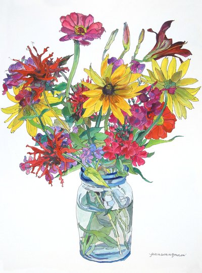 东 Boothbay，2010 年（纸上水彩和墨水） 作者 吉恩·斯万·戈登