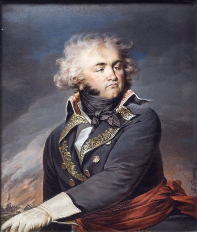 让-巴蒂斯特·克莱贝尔将军（1753-1800 年）的肖像，由 Guerin、Jean Urbain（1760-1836 年）绘制。 羊皮纸上的水彩画，c。 1790. 尺寸：24x20 厘米。 斯德哥尔摩国家博物馆 作者 让·乌尔本·葛林