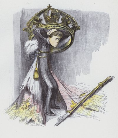 Alfonso the Little, King of Spain (colour litho) 作者 让·韦伯