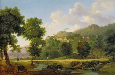 景观与骑手，c.1808-10 作者 让·维克多·贝尔汀