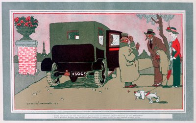 新司机"，法国汽车漫画，1913年 作者 让·维勒莫