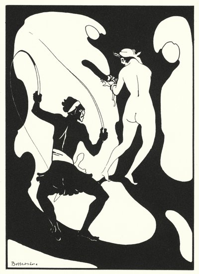 奥维德的爱情书：布满疮疤的后背（彩色石版画） 作者 让·德博谢尔