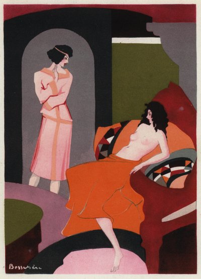 奥维德的爱情书：她们认为自己处处美丽（彩色石版画） 作者 让·德博谢尔