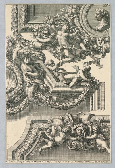 画框设计，选自 "Bordures de Tableau" (装饰画) 作者 让·勒·波特