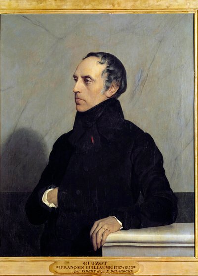 弗朗索瓦·皮埃尔·纪尧姆·吉佐 (1787-1874) 部长和历史学家的肖像 Jehan Vibert (1840-1902) 绘画，布面油画 作者 吉恩或詹汉·乔治·维伯特