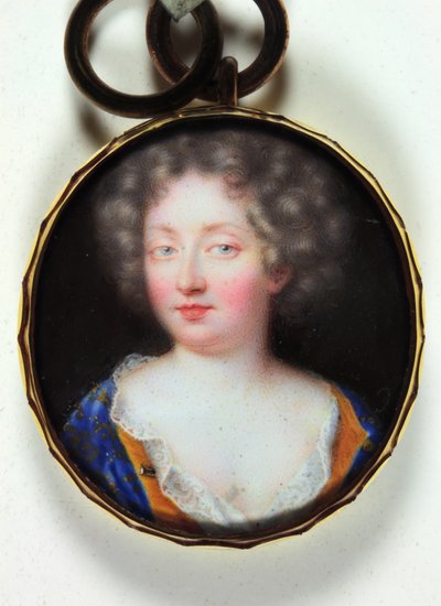 A lady in an orange-lined blue dress (enamel) 作者 吉恩·佩蒂托特