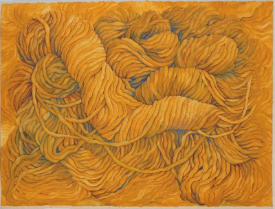 羊毛赭黄，2013 年（纸上水粉画） 作者 珍妮迷宫