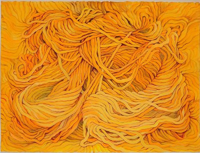 羊毛黄》，2013 年（纸上水粉画） 作者 珍妮迷宫