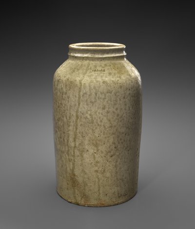 坛子c。 1850-1860年（碱性釉质stone器） 作者 杰斐逊·纳什陶器