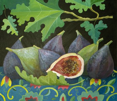 黑色的无花果，2014 年（丙烯酸画布） 作者 詹妮弗·阿博特
